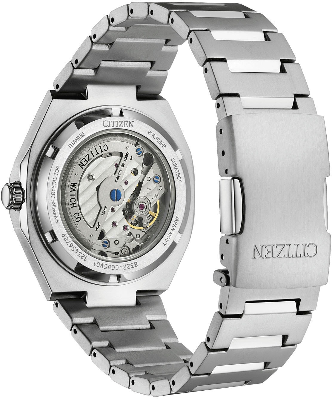 Citizen Automatikuhr »Super Titanium Zenshin 60«, Armbanduhr, Herren, Mechanische Uhr, Titan, analog, dezentrale Sekunde