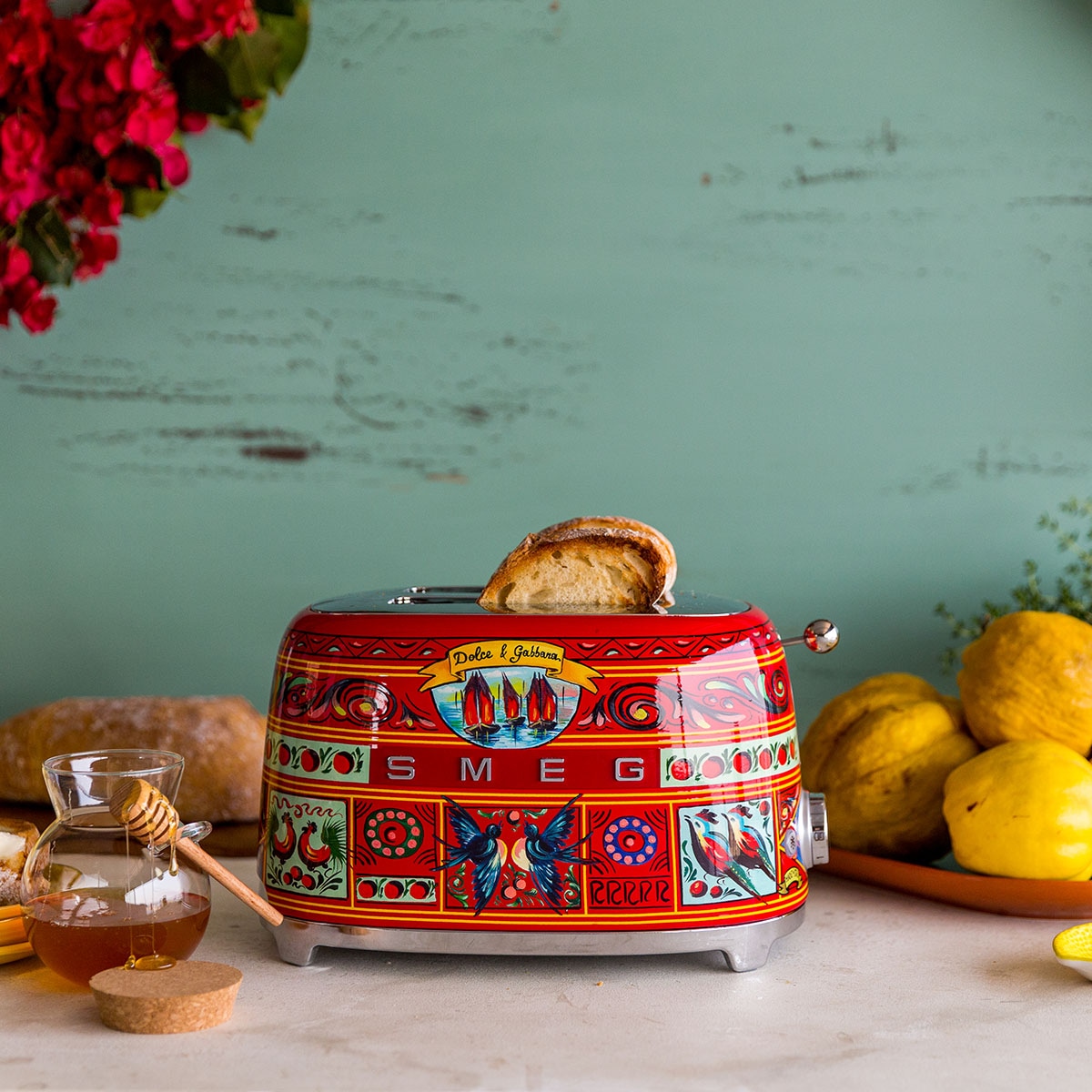 SMEG DOLCE & GABBANA Toaster »TSF01DGEU«, 2 kurze Schlitze, 950 W, Limited Edition Dolce & Gabbana Sicily is my Love