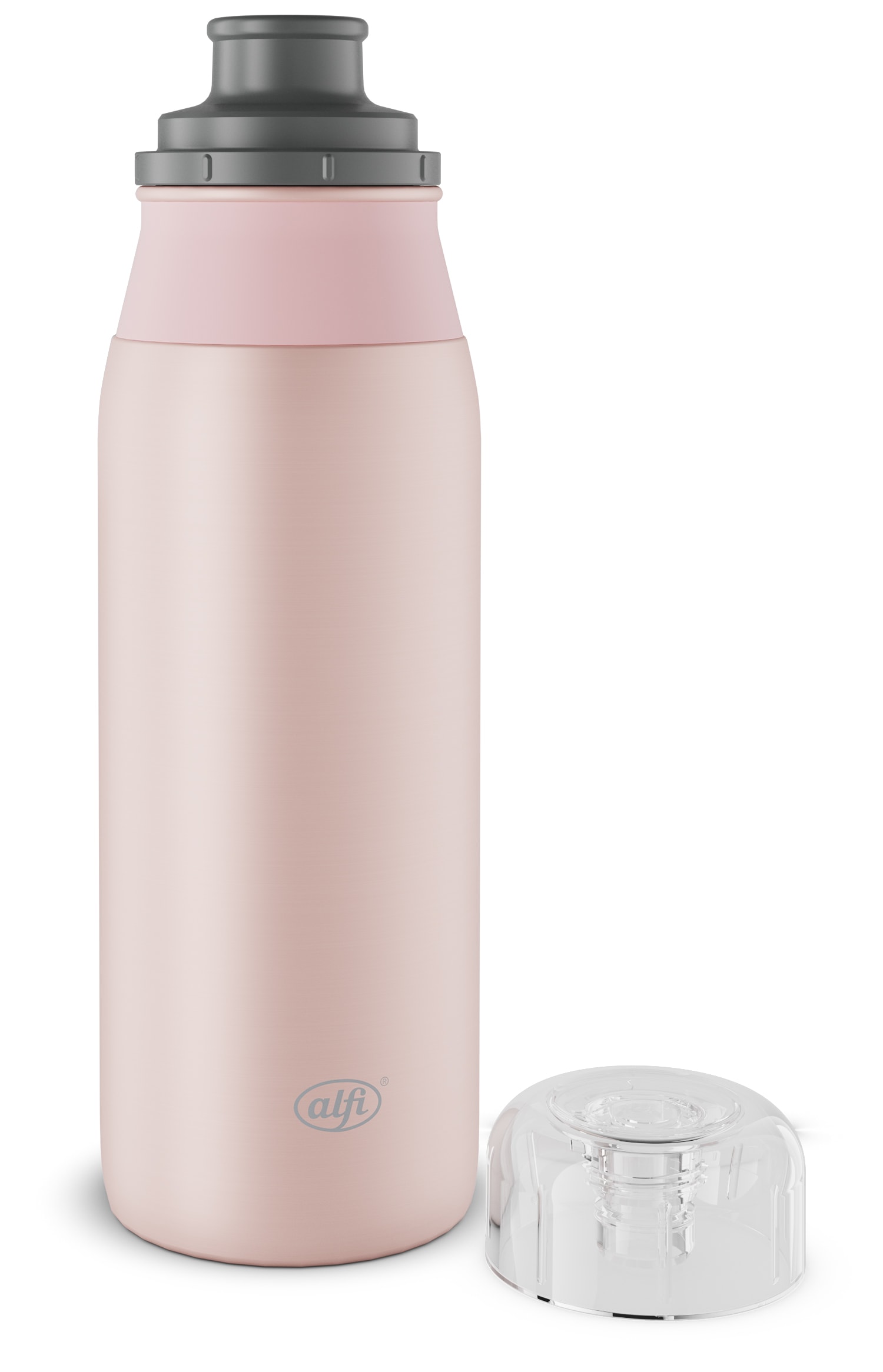 Alfi Trinkflasche »ELEMENT BOTTLE,  Edelstahlkörper, spülmaschinenfest« 0,6l, Free-Flow Trinksystem mit intuitivem Schraubverschluss