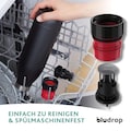 Emsa Trinkflasche »Bludrop Sleeve«, (1 tlg.), Edelstahl/Silikon, Quick-Press, 12h warm/24h kühl, spülmaschinenfest