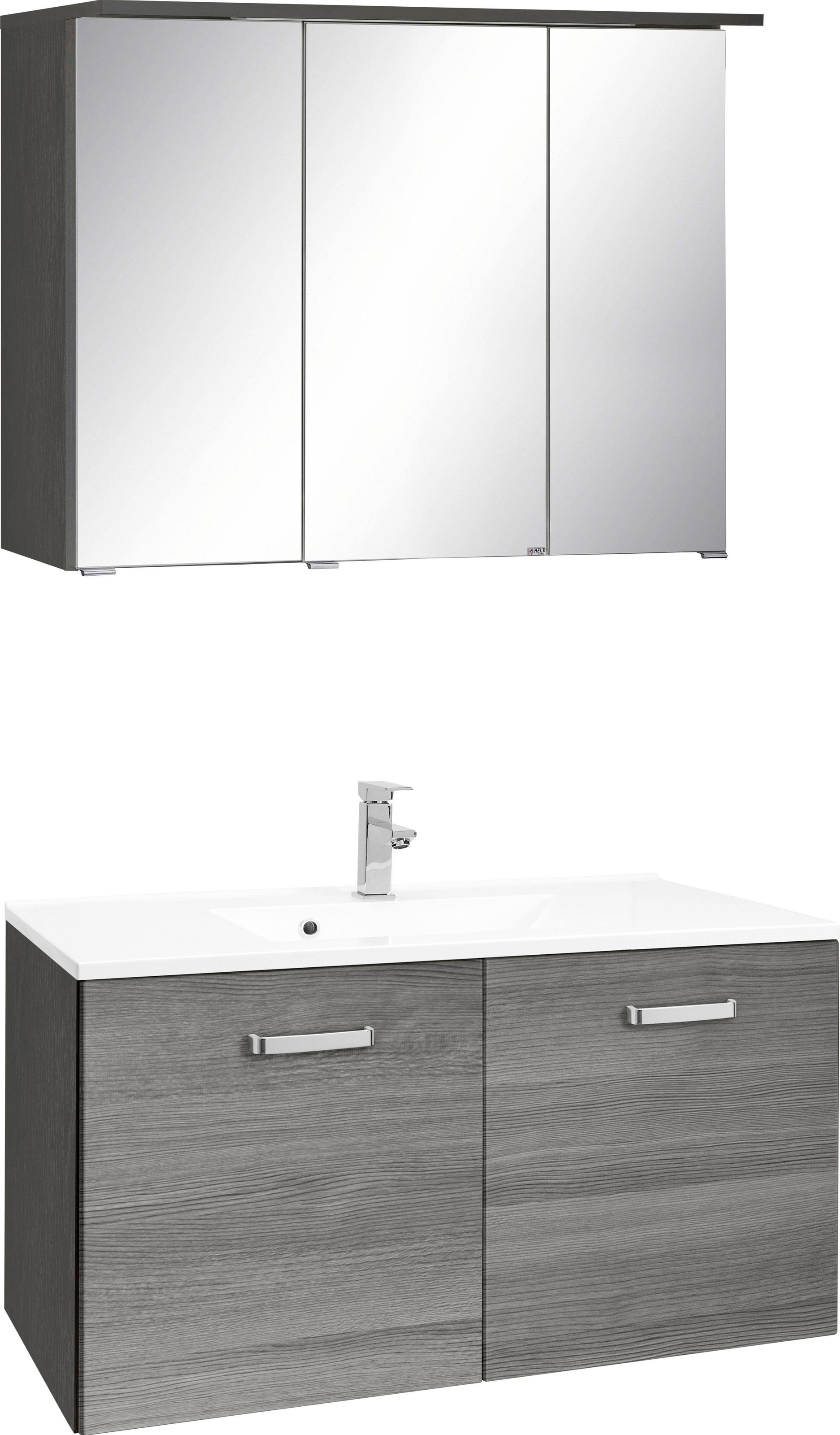 welltime Badmöbel-Set »Ravenna«, (2 St.), Breite 90 cm, Spiegelschrank und günstig online kaufen