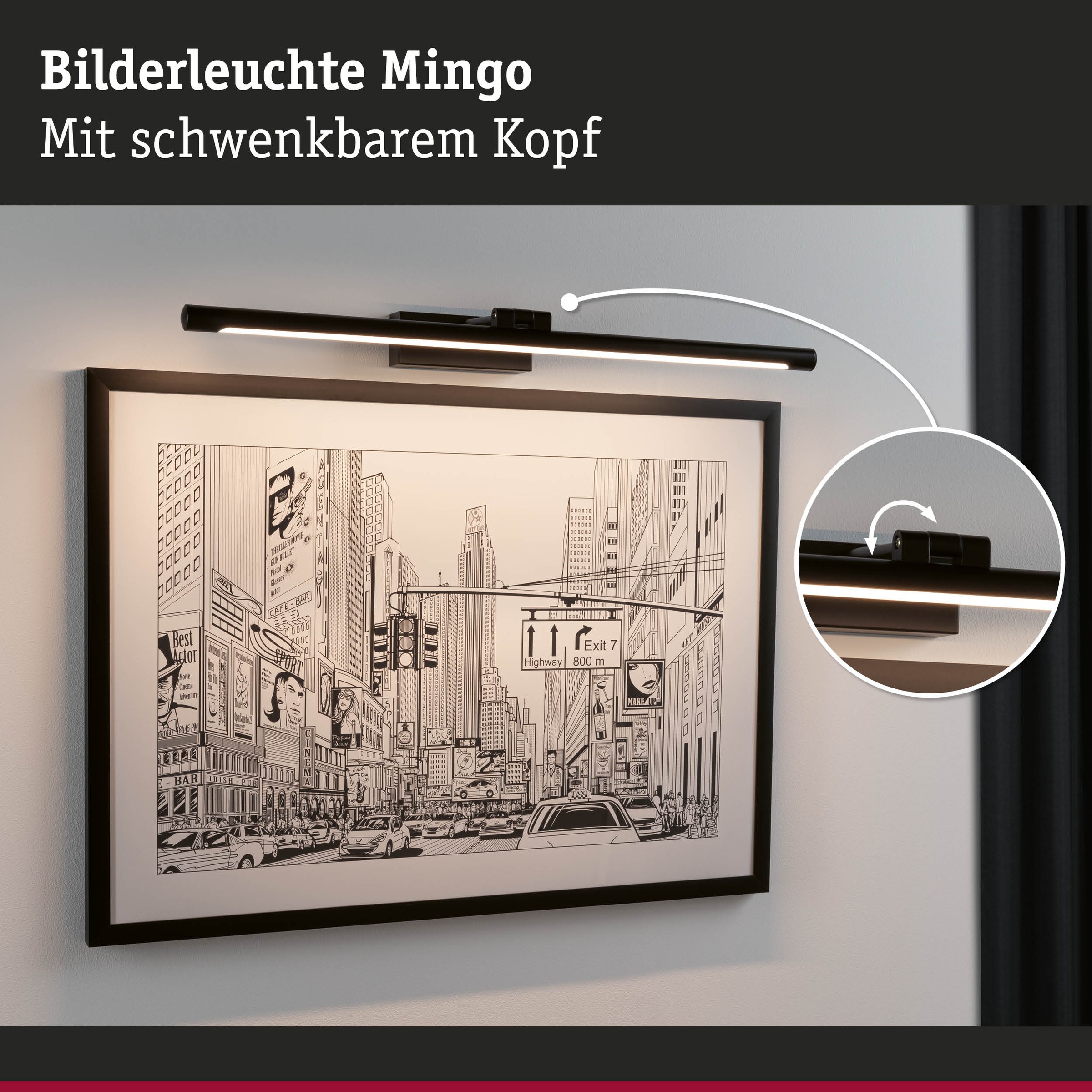 Paulmann LED Bilderleuchte »Mingo 3000K, 230V«, 1 flammig