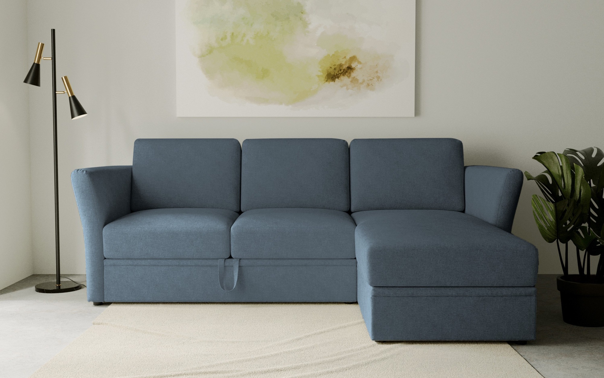 Home affaire Ecksofa »Lavars, L-Form, Schlafsofa«, mit Bettfunktion und Sta günstig online kaufen
