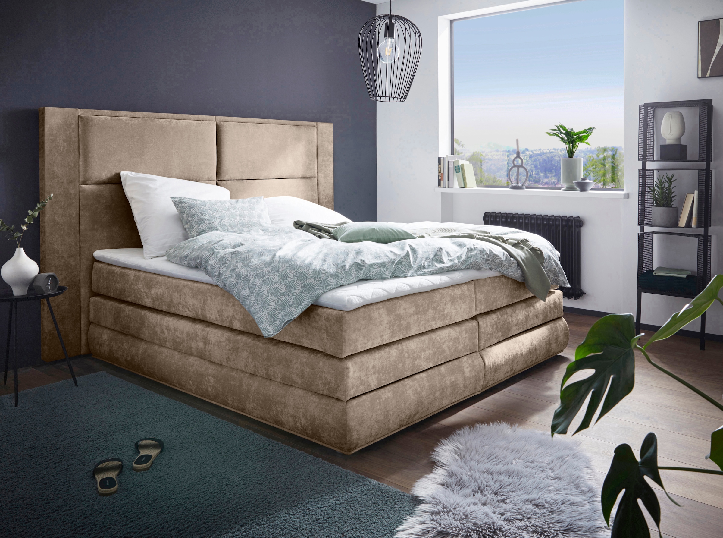 COLLECTION AB Boxspringbett »Copenhagen« inklusive Bettkasten, Topper, wahl günstig online kaufen