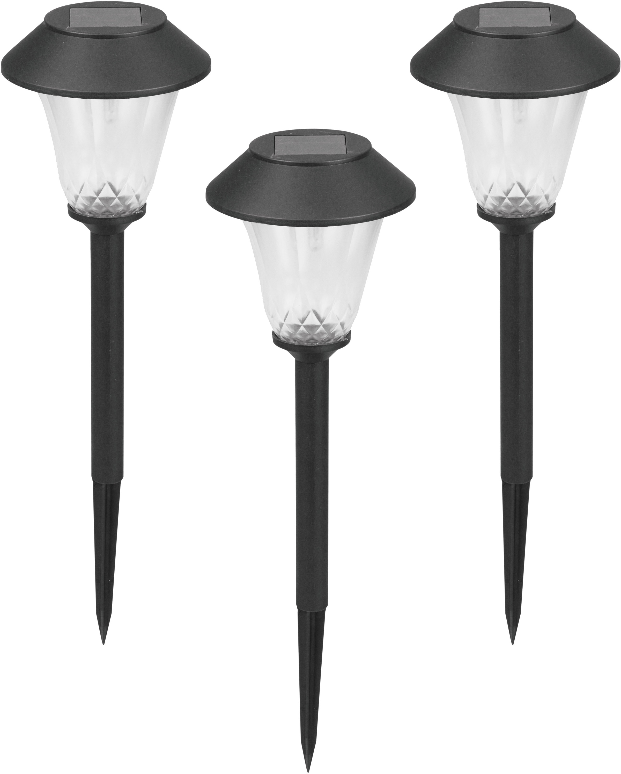 LUXFORM Gartenleuchte »Solar-Gartenlampe - St. Tropez - 3 Stück - 5 Lumen«, günstig online kaufen