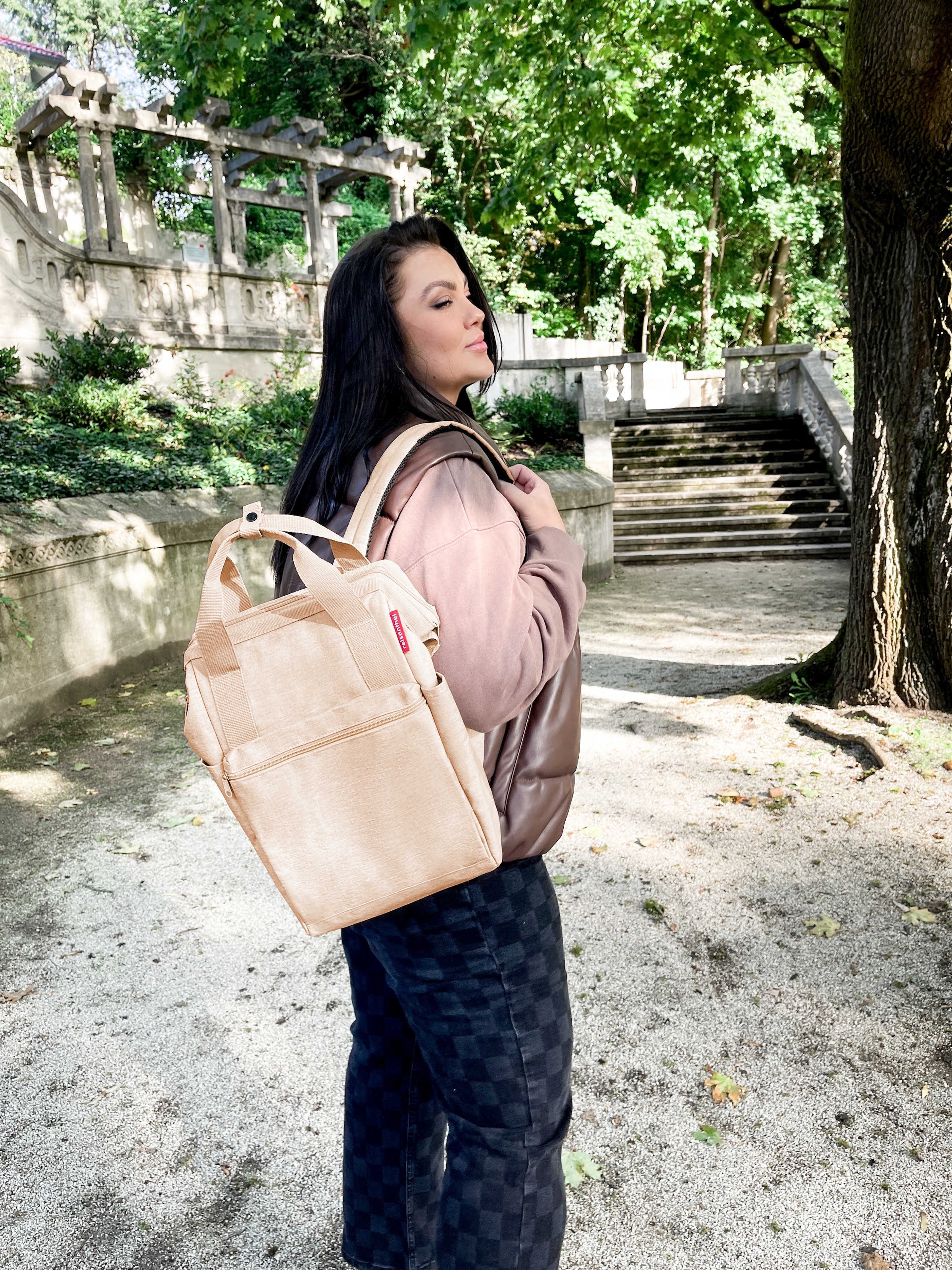 REISENTHEL® Rucksack »reisenthel allrounder R« Stecklasche zur Befestigung an Reisetrolley-Griffen