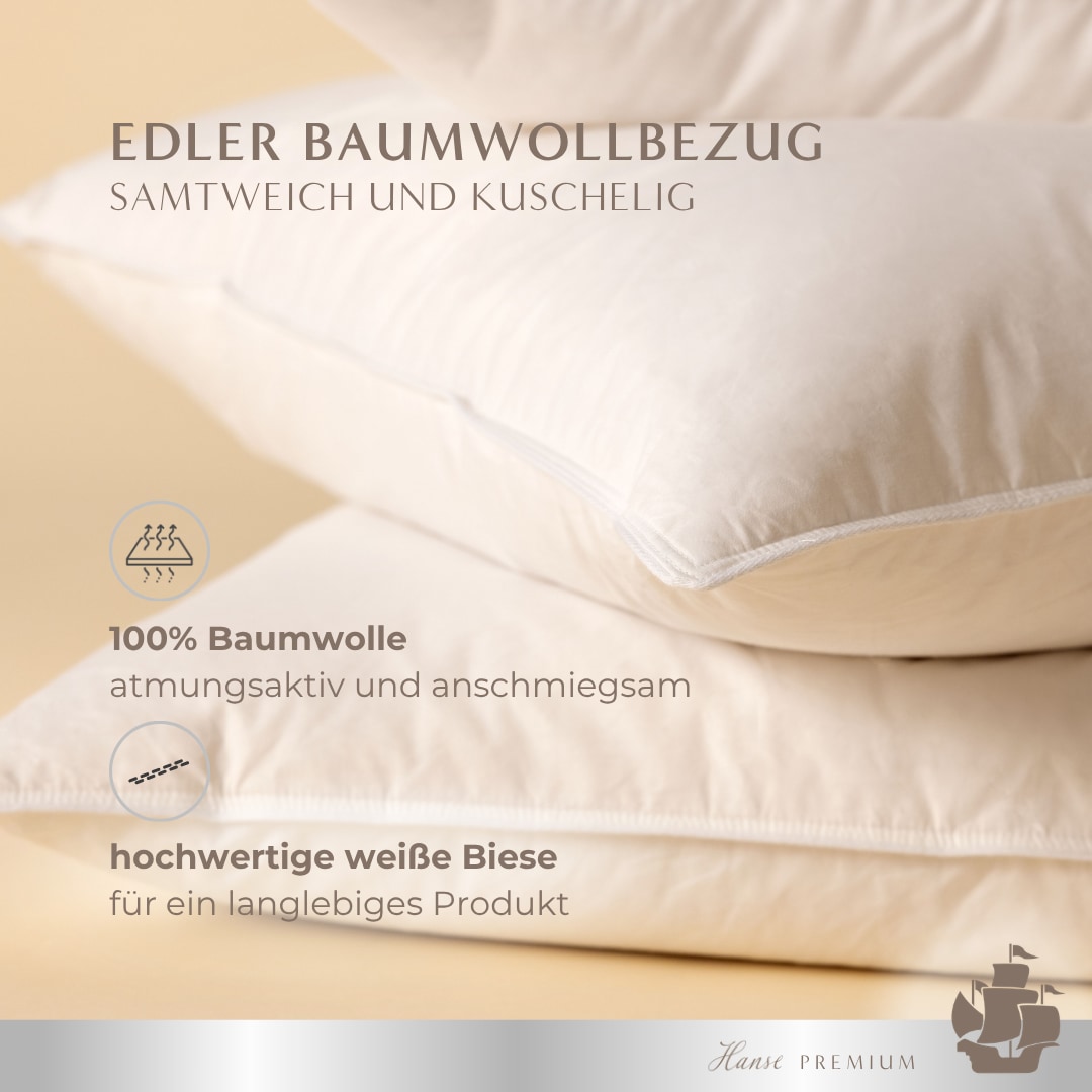 Hanse mit Kogge Kopfkissen »Hanse Premium Loungekissen, Luxuskissen, Made in Germany, 80x80 cm« Füllung: 100% Polyester 1 Stk. tlg. Kissen 80x80cm