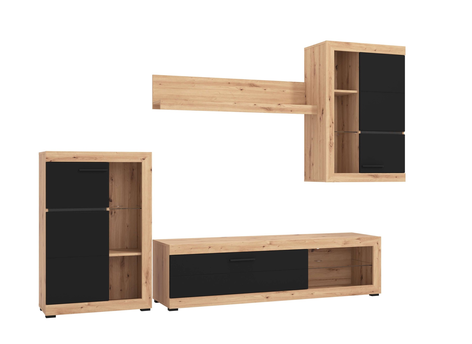 INOSIGN Wohnzimmer-Set »Rosso Wohnwand, Mediawand, Anbauwand, für TV bis 60 günstig online kaufen
