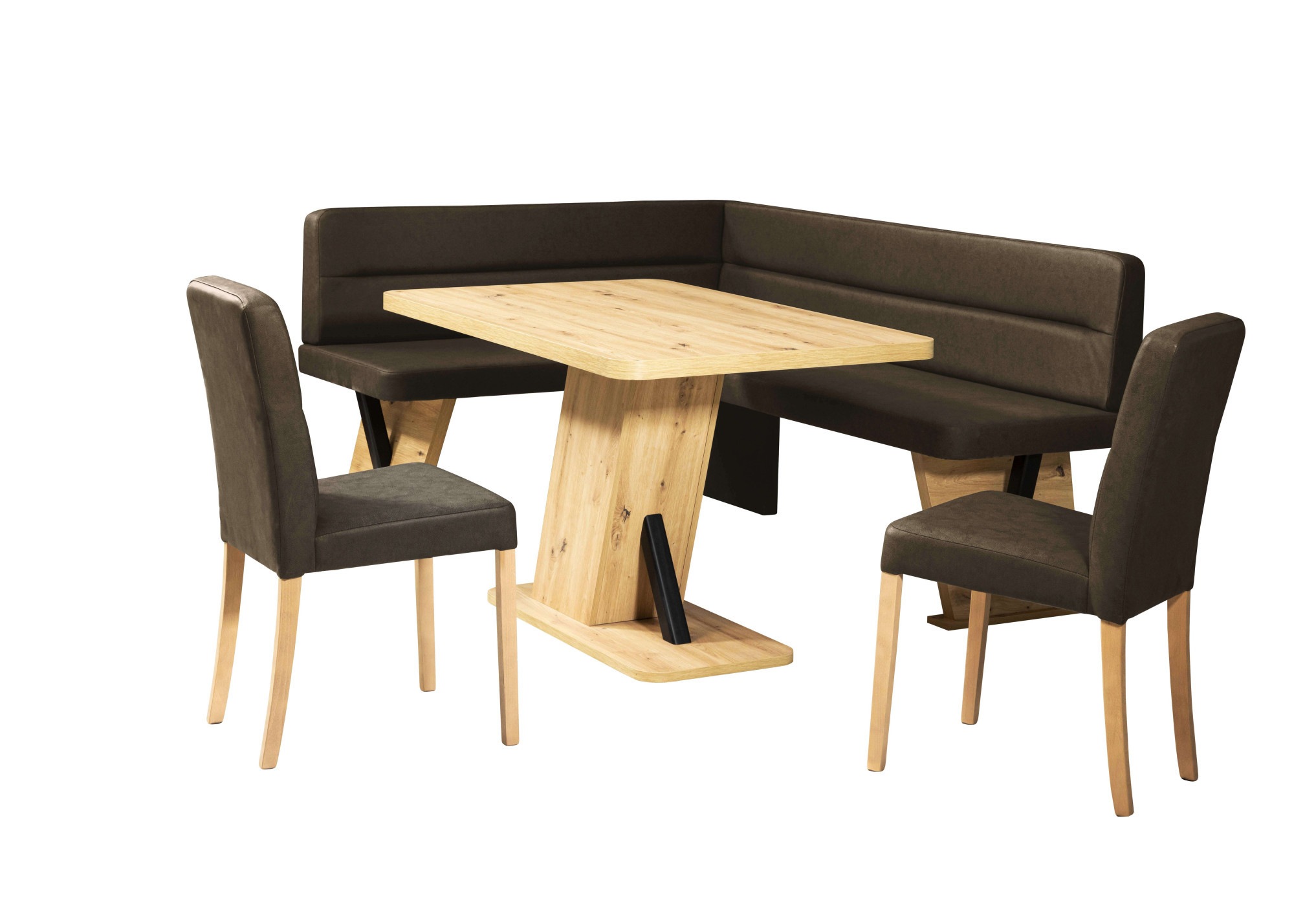 Home affaire Eckbankgruppe »Laros Sitzgruppe, Eckbank, Stühle, Tisch«, (Set günstig online kaufen