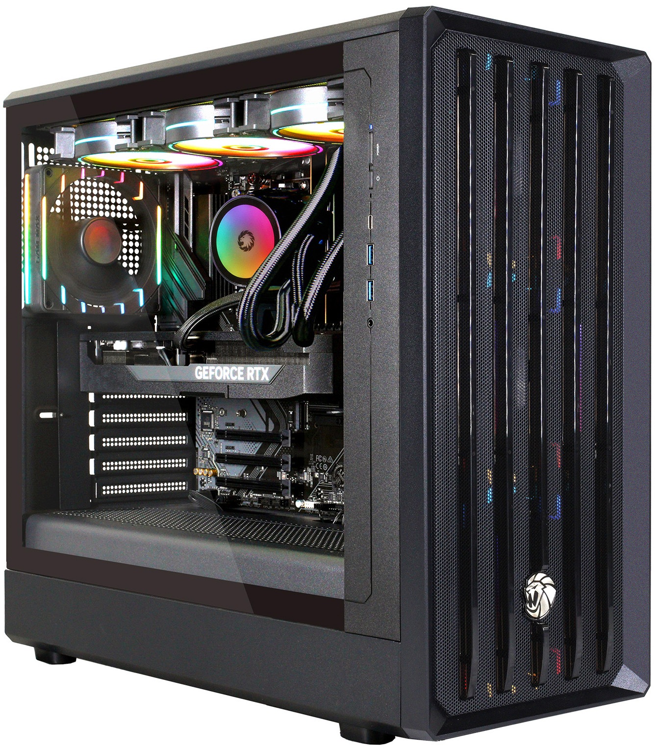 GAMEMAX Gaming-PC »CLAW BK 8094 AMD Ryzen 5 7500F 32GB DDR5 1TB SSD RTX 5060Ti« DDR5 RAM, Windows 11, Wasserkühlung