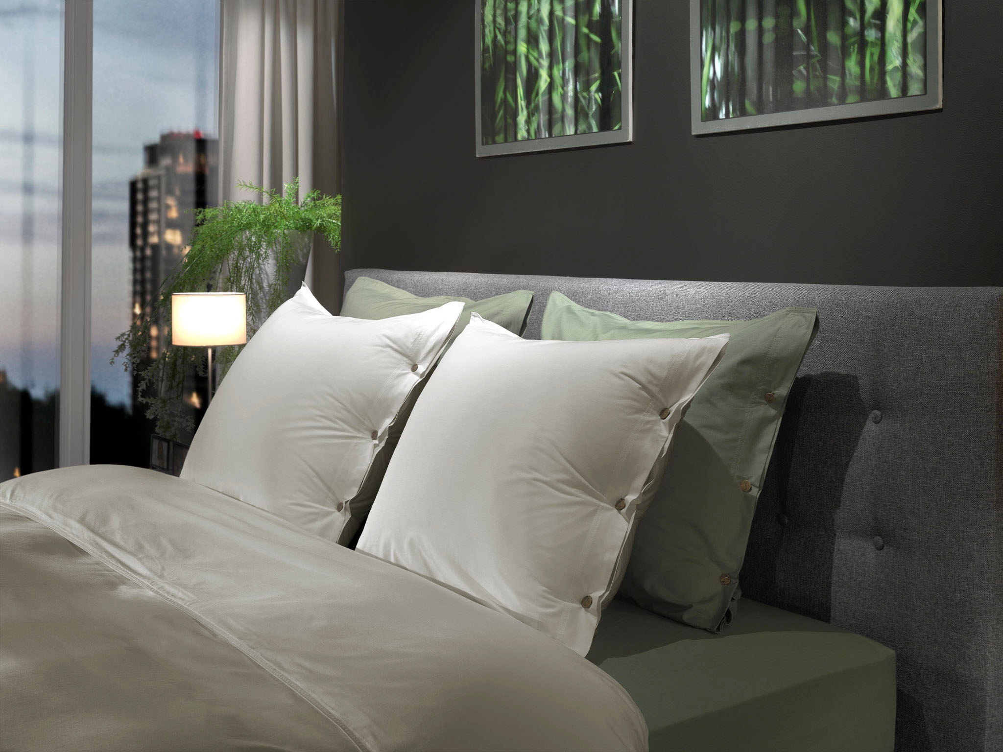 YELLOW Bettwäsche »Percale« 2 Stk. Uni Design, 100% Baumwolle ab 135x200 cm.