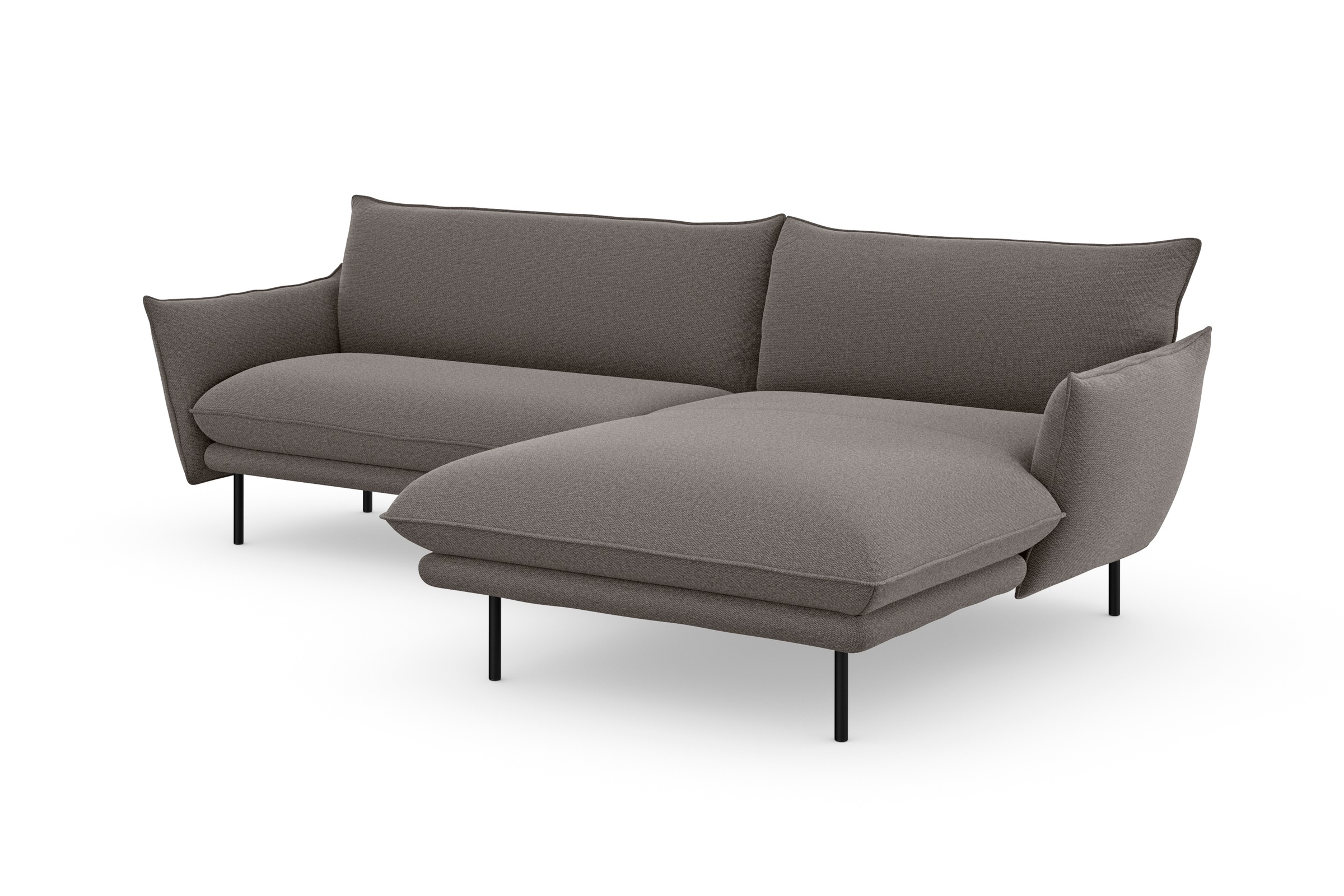 andas Ecksofa »Stine L-Form«, Besonderes Design durch Kissenoptik und Keder, by Morten Georgsen