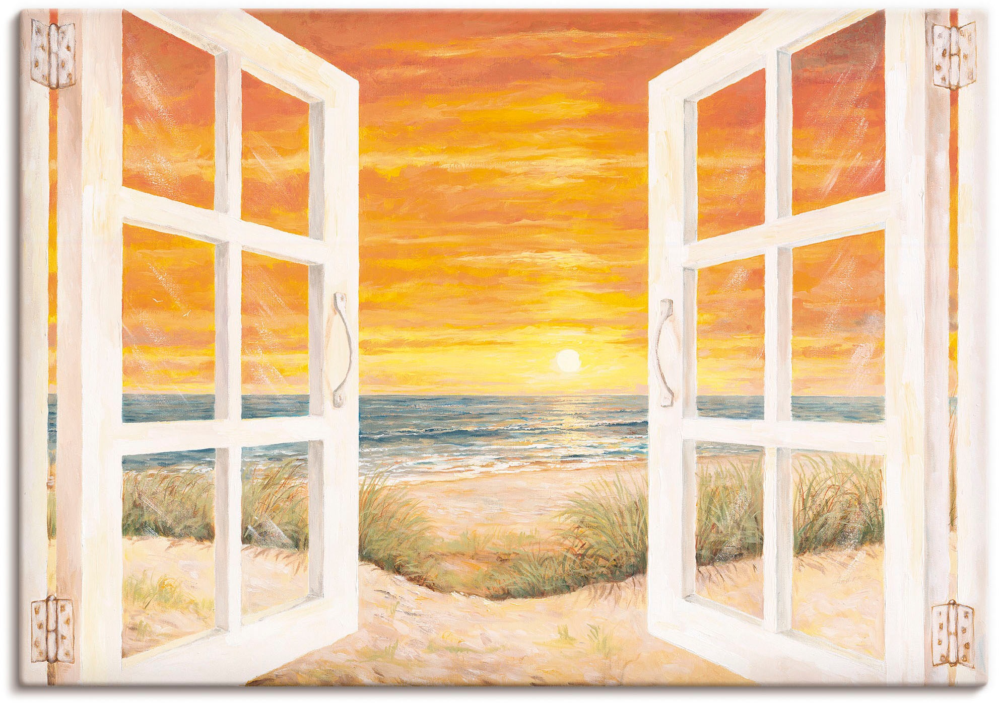 Artland Wandbild »Fenster zum Meer« Meer Bilder 1 Stk. tlg. als Alubild, Ou günstig online kaufen