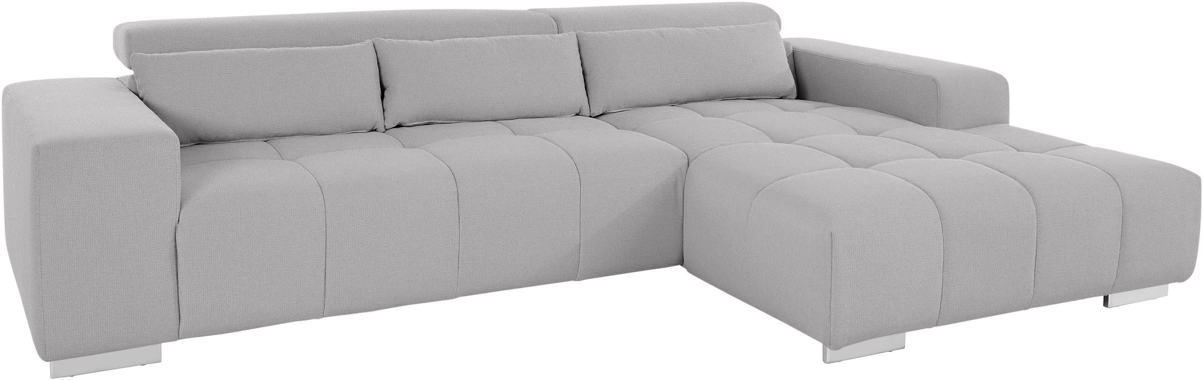 COTTA Ecksofa »Orion L-Form«, mit Kopfteilverstellung & 3 Nierenkissen