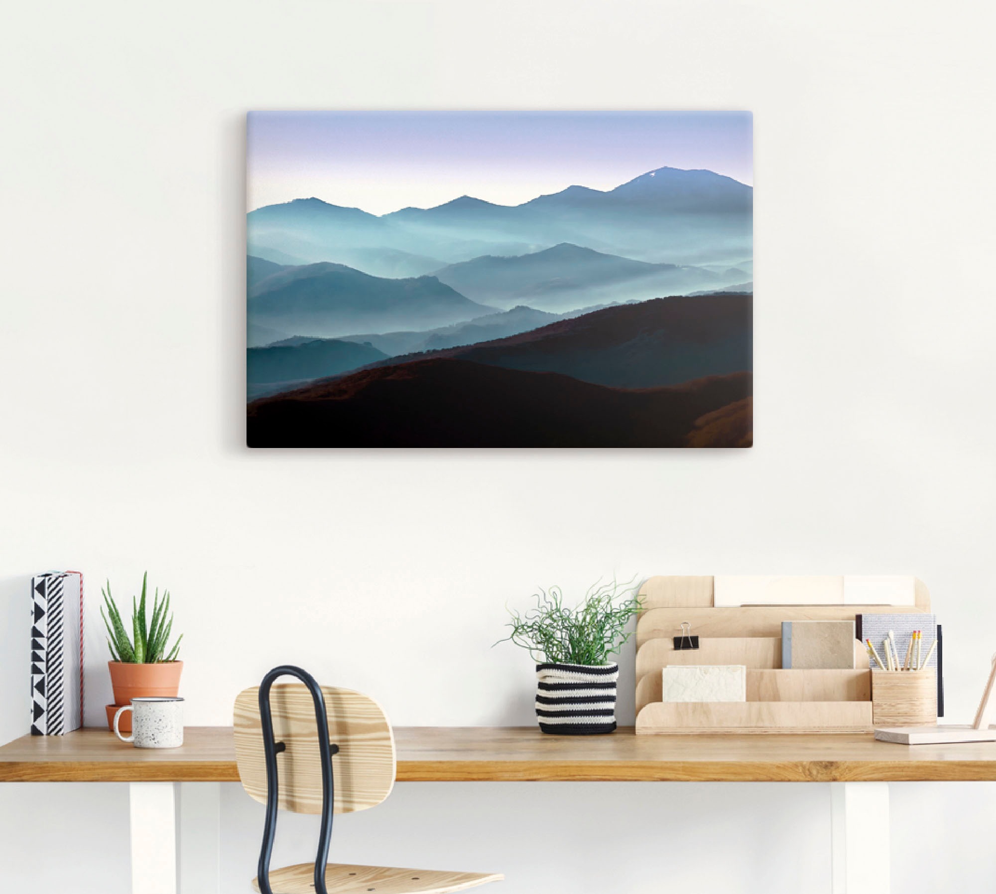 Artland Leinwandbild »Bergpanorama in Asturien«, Berge, (1 St.), auf Keilrahmen gespannt