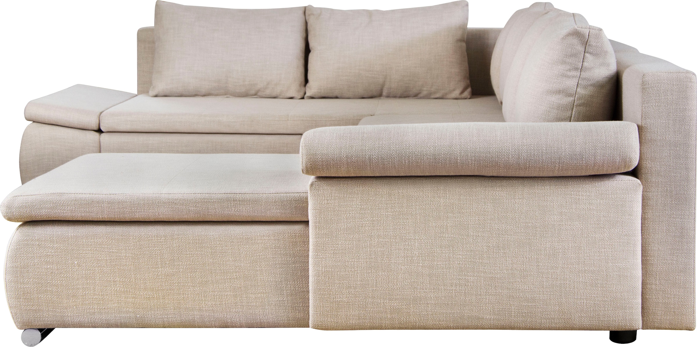 Home affaire Wohnlandschaft »Acra U-Form«, mit Bettfunktion und Bettkasten, in Mattenoptik