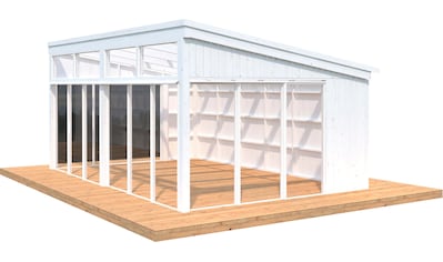 Palmako Holzpavillon »Nova«, mit Doppelstegplatten, BxT: 617x397 cm, weiß kaufen