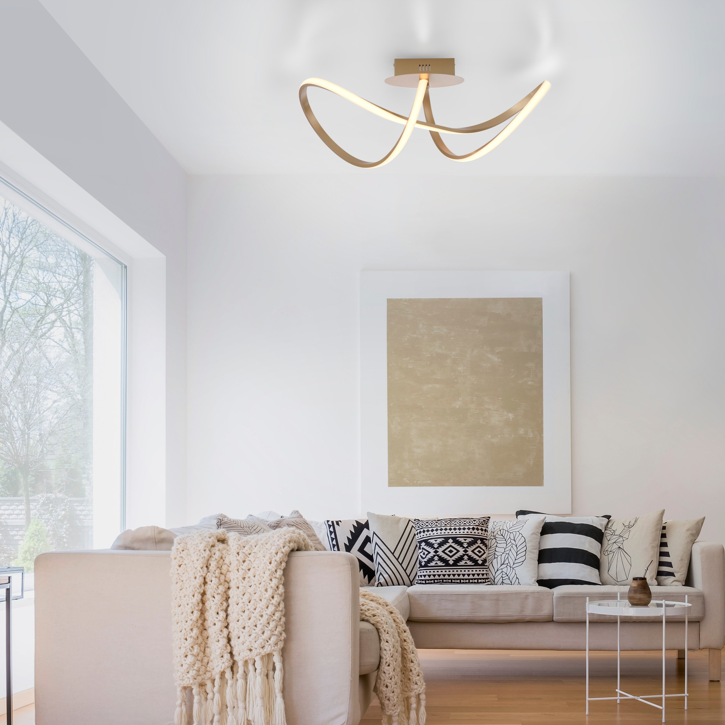 JUST LIGHT Deckenleuchte »MARIA«, 1 flammig, Leuchtmittel LED-Board   LED f günstig online kaufen