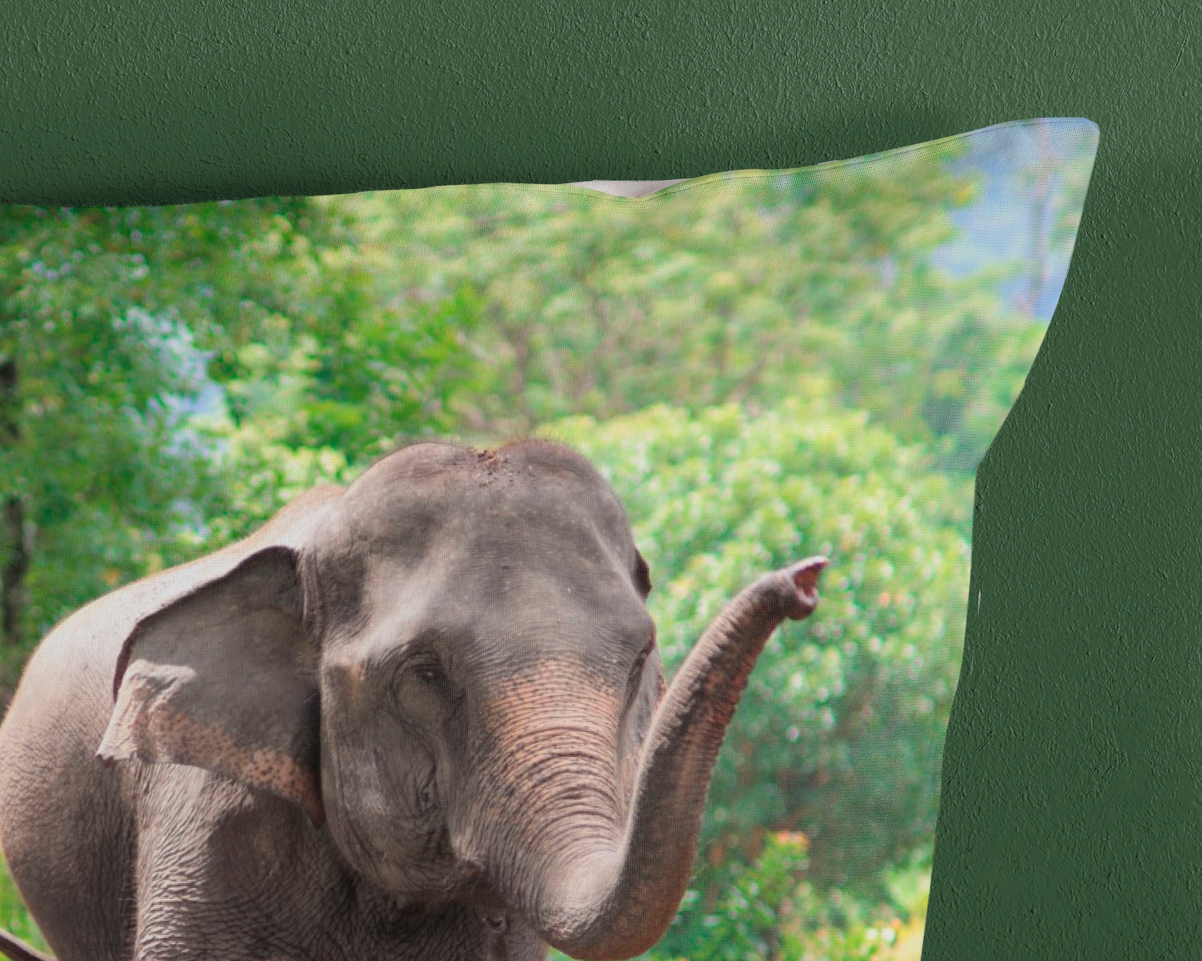 good morning Kinderbettwäsche »Elephants«, Baumwolle, 135x200, Reißverschluss, Wendeoptik, Kind, Elefant, Grün
