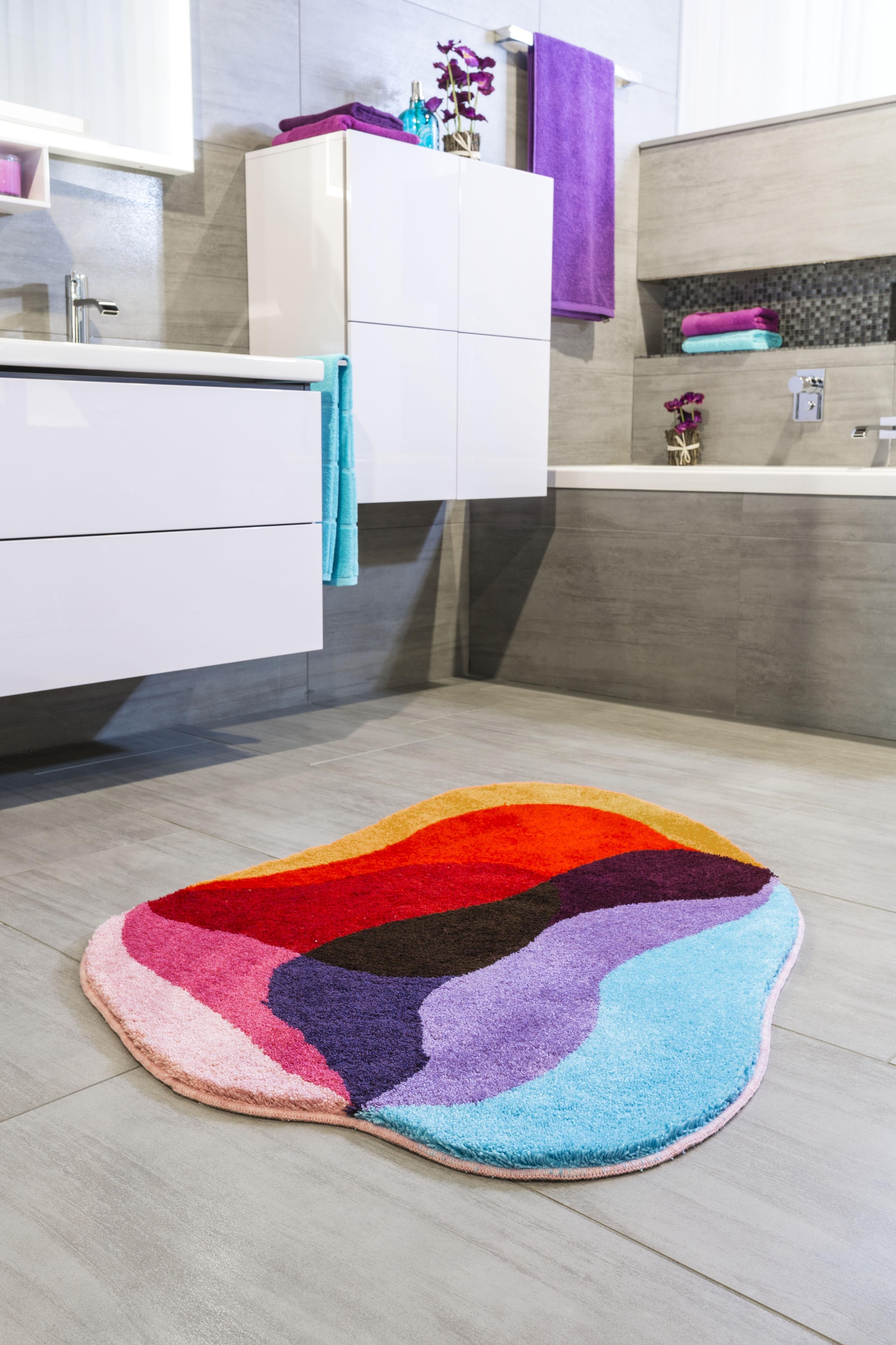 Grund Badematte »KARIM RASHID CONCEPT 21«, rutschhemmend beschichtet, fußbodenheizungsgeeignet, bunte Badematte mit abstraktem Design