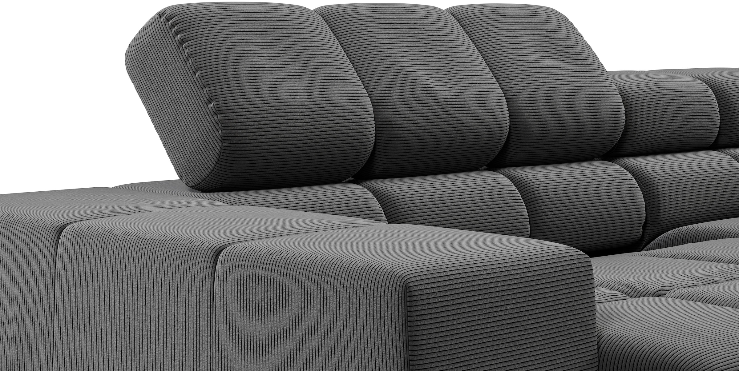 INOSIGN Ecksofa »Ancona, incl. Kopfteilverstellung + 3 Zierkissen, L-Form, Breite 249cm«, wahlweise motorische Sitztiefenverstellung, B/T(H: 249/215/70 cm
