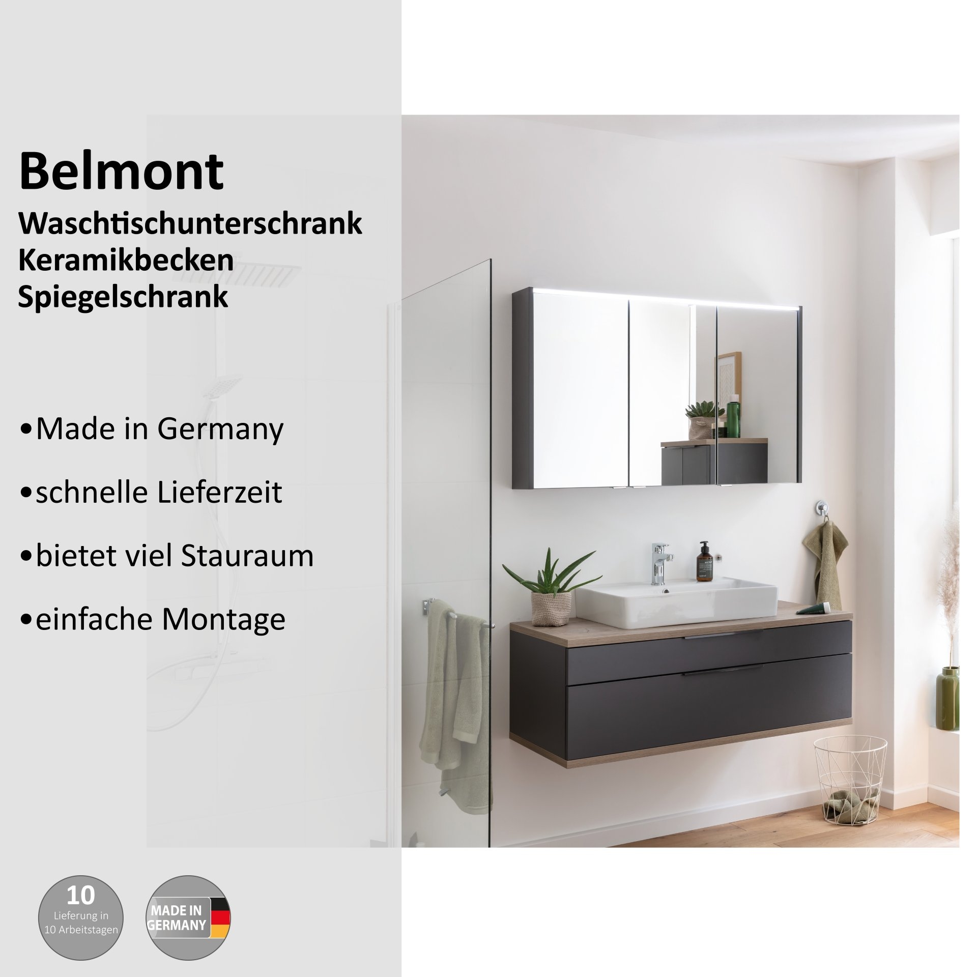FACKELMANN Badmöbel-Set, (3 St.)