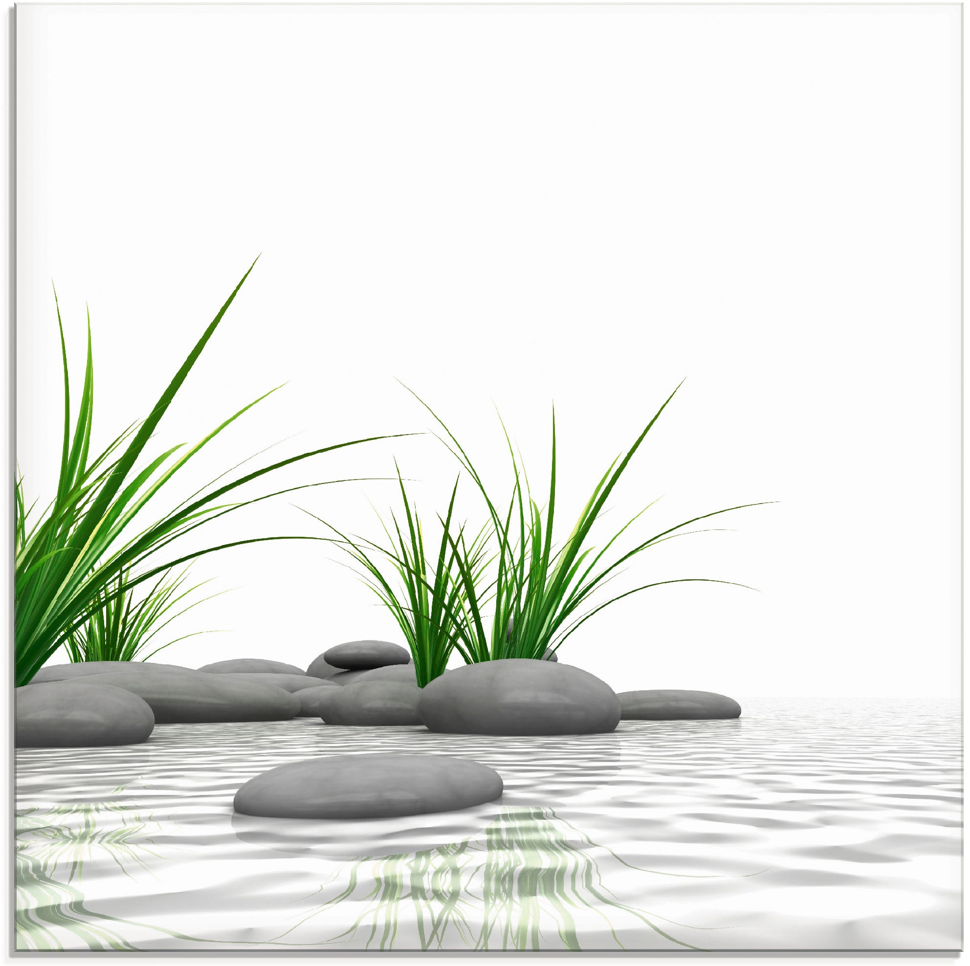 Artland Glasbild »3D Steine«, Zen, (1 St.), in verschiedenen Größen