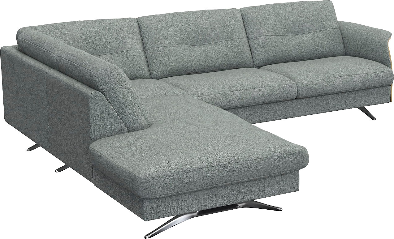 FLEXLUX Ecksofa »Glow, super bequem durch hochwertigem Sitzaufbau mit Federkern, L-Form« Skandinavisches Design, In hochwertiger Verarbeitung