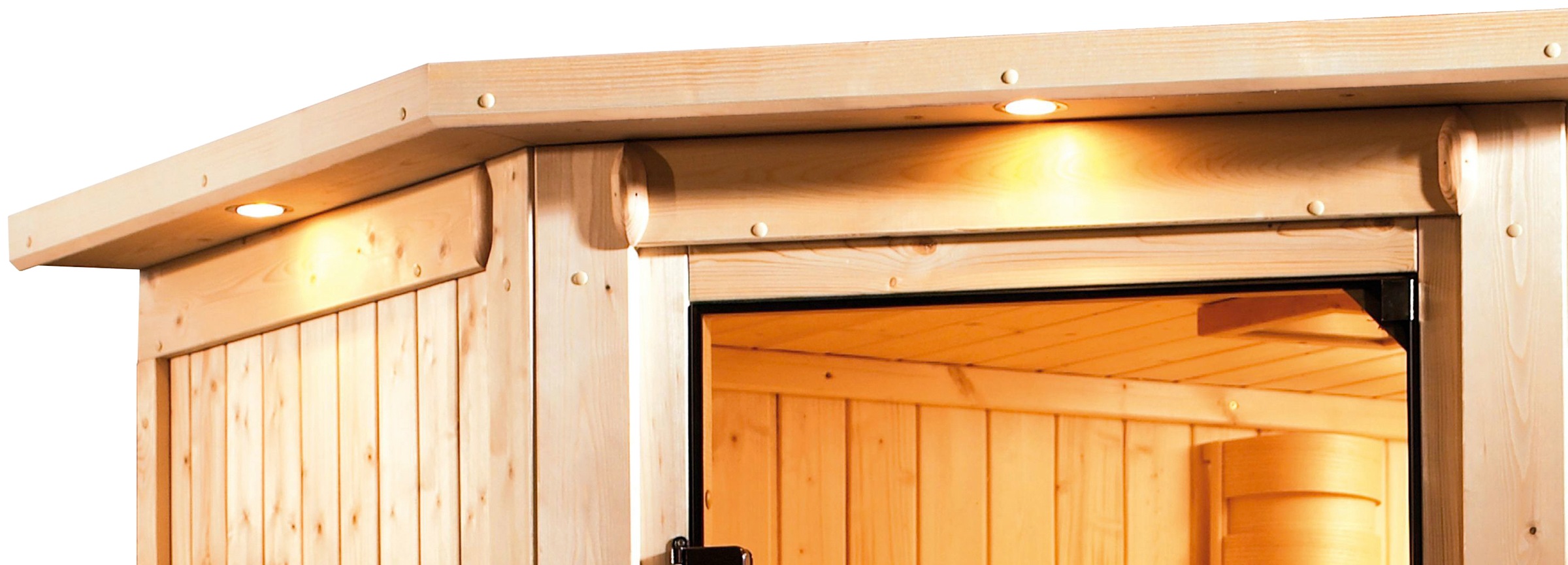 Karibu Sauna »Sanna 2«, 9-kW-Bio-Ofen mit externer Steuerung