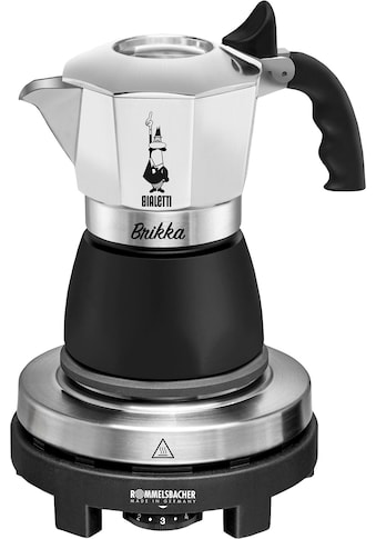 Einzelkochplatte »Geschenk-Set: Original Bialetti Moka Kanne Brikka + Reisekochplattea«