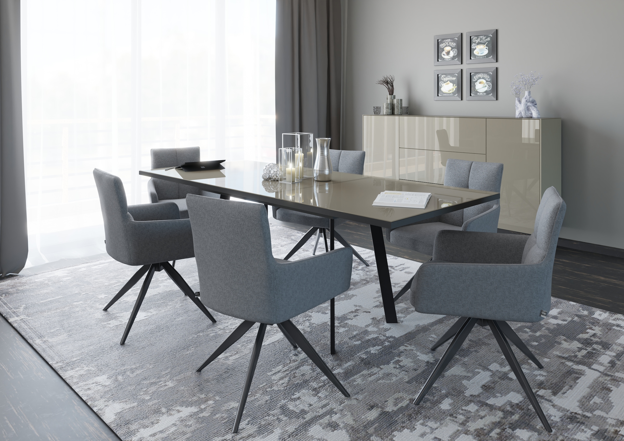 set one by Musterring Esstisch »Reno« 1 Stk. tlg. Mit Vierkantfuß, wählbaren Gestellen und Plattenfarben