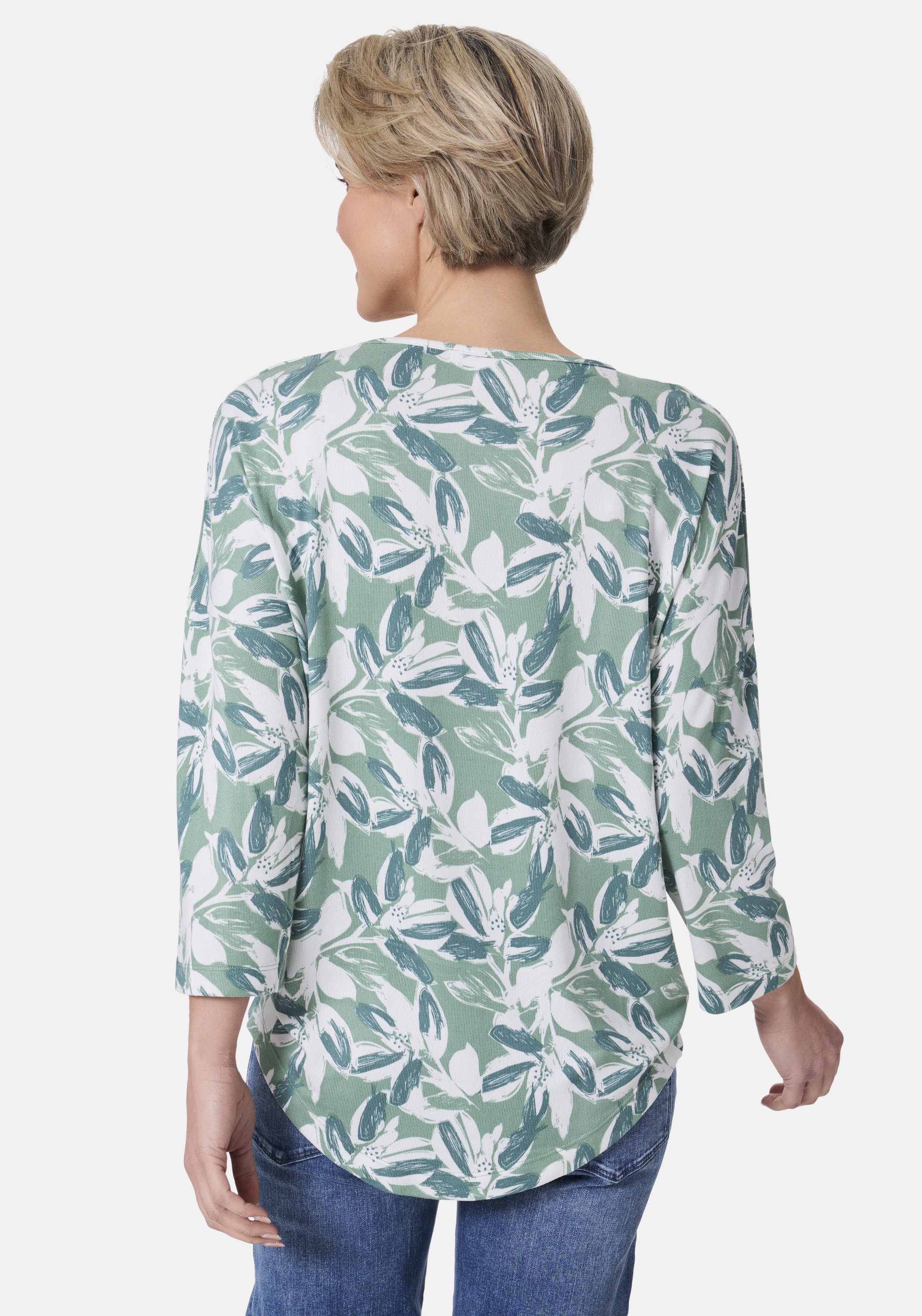 STOOKER WOMEN T-Shirt »CARLY Print T-Shirt 3/4-Arm«, Print-Shirt Loose Fit Print Shirt mit 3/4 Arm für Damen