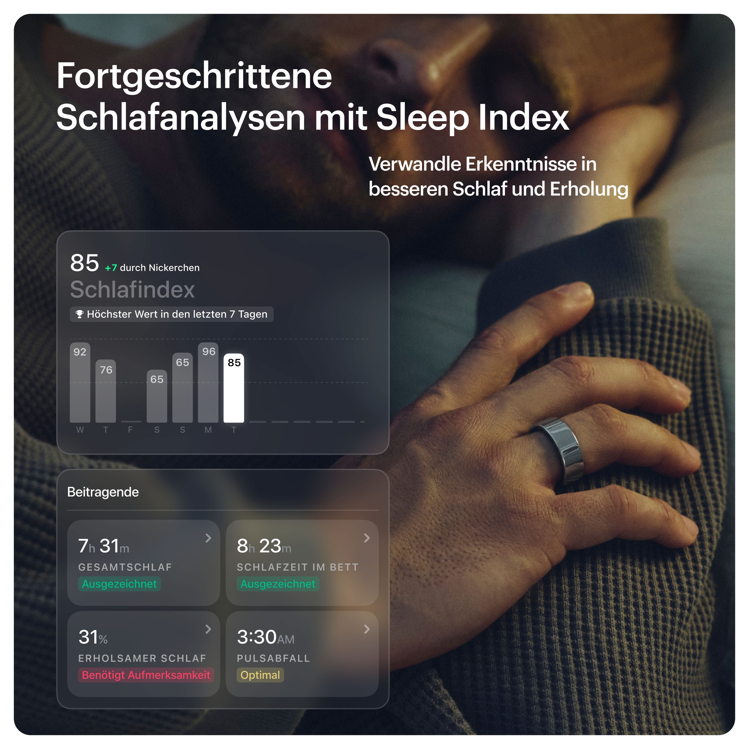 Ultrahuman Activity Tracker »Smartring AIR - Size 14« Schlaf- und Fitness-Tracker für Frauen und Männer