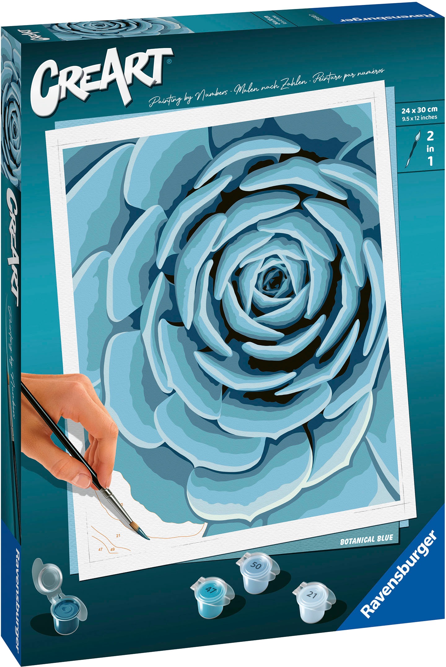 Ravensburger Malen nach Zahlen »CreArt, Botanical Blue«, Made in Europe