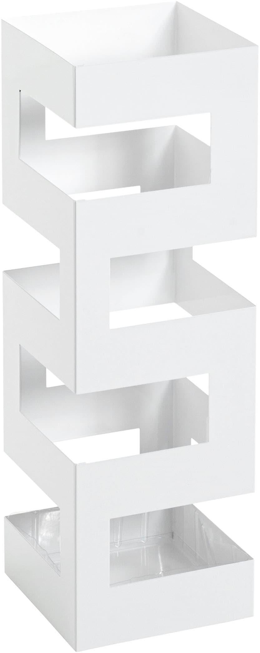 HAKU Schirmständer »Regenschirmständer, Schirmkorb« quadratisch - aus Metall Weiß - B/T/H 16/16/48 cm