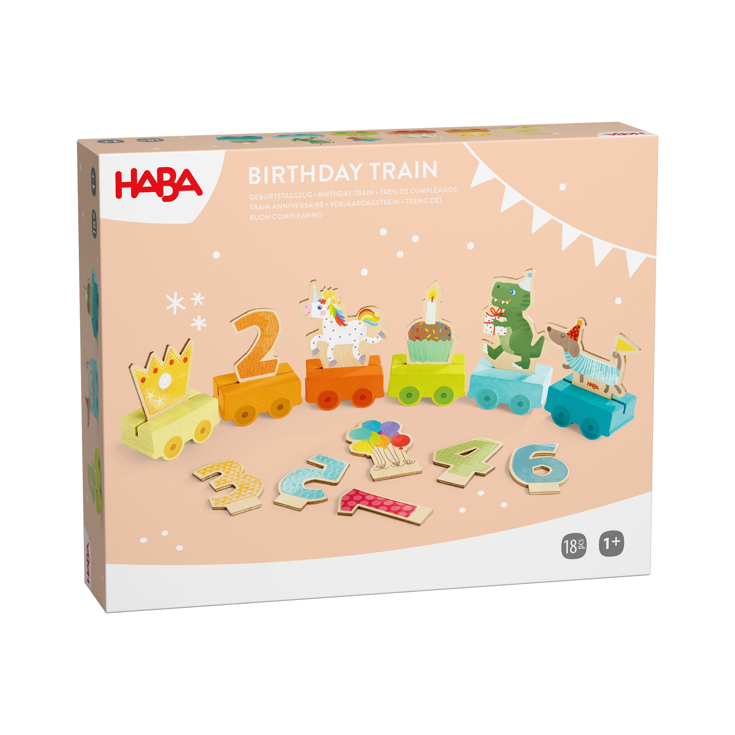Haba Spielzeug-Zug »Geburtstagszug«