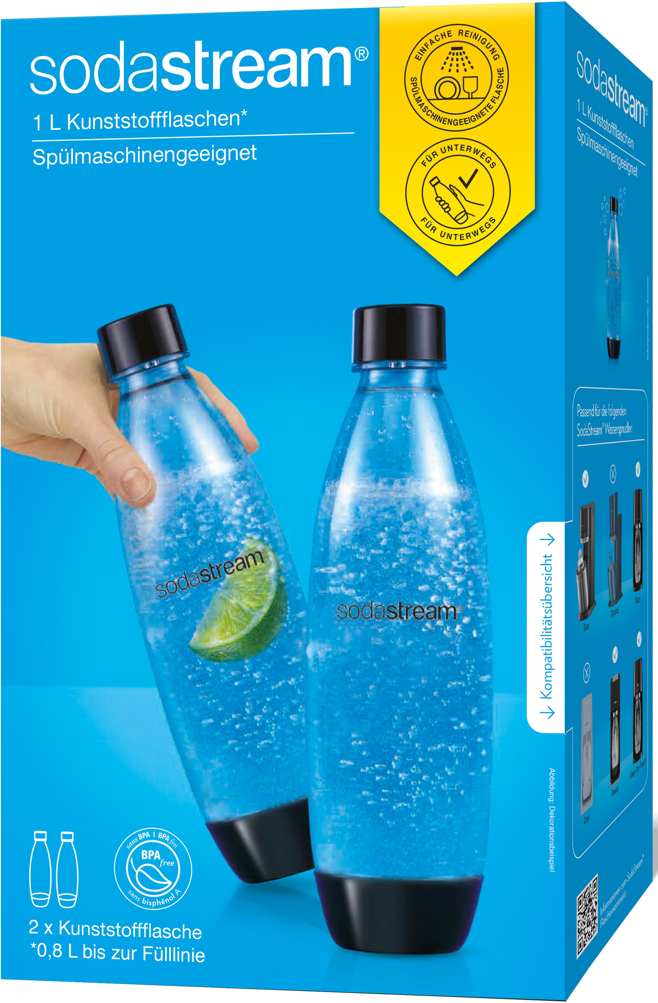 SodaStream Wassersprudler Flasche »DuoPack Fuse« Kunststoff,Ersatzflaschen günstig online kaufen