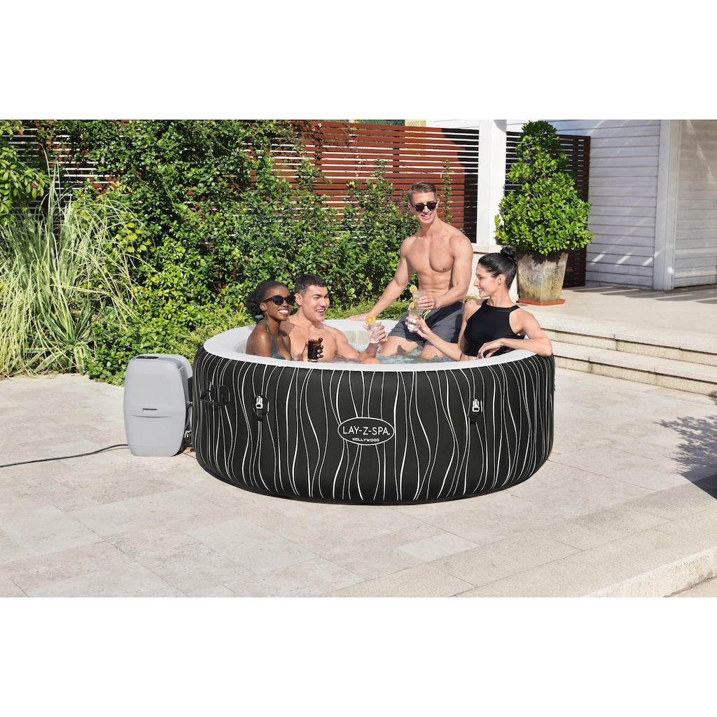Bestway Whirlpool »LAY-Z-SPA® LED-Hollywood AirJet™«, ØxH: 196x66 cm, für bis zu 6 Personen