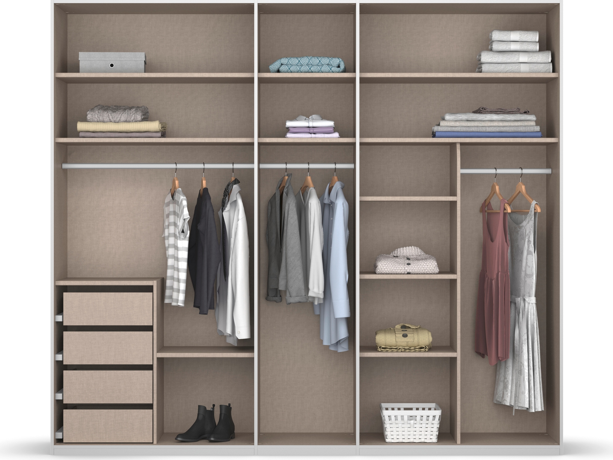 rauch Drehtürenschrank »Skat Meridian«, Glasfront, inkl. Innenspiegel und 4 Innenschubladen