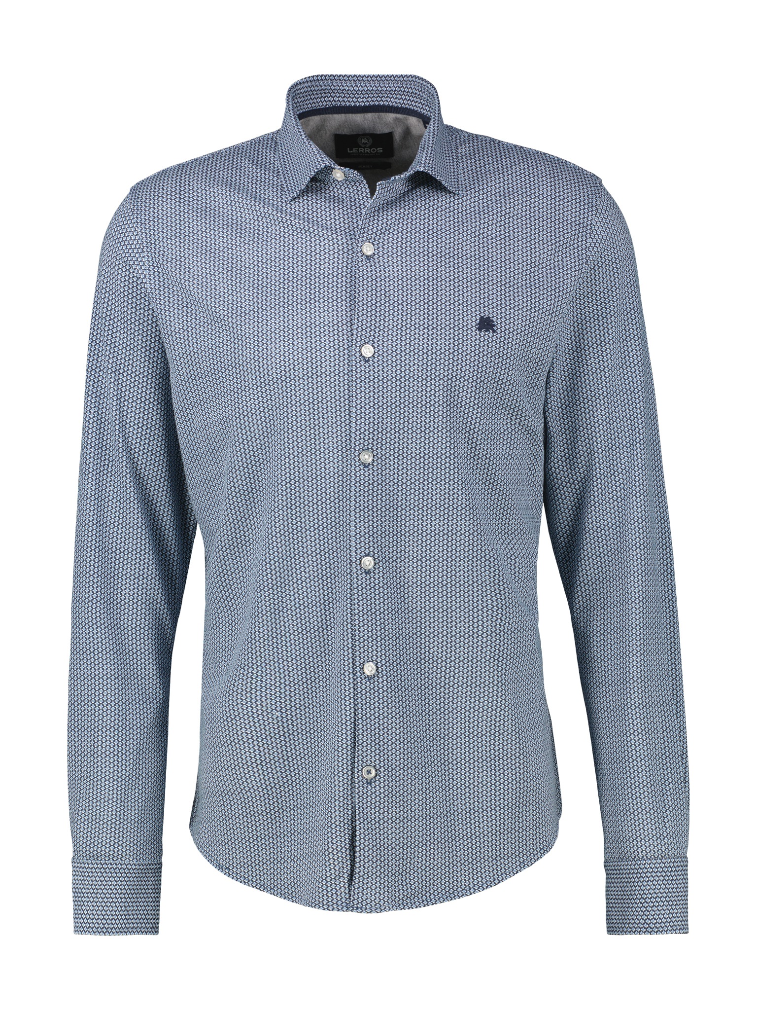 LERROS Langarmhemd mit Logo Stickerei