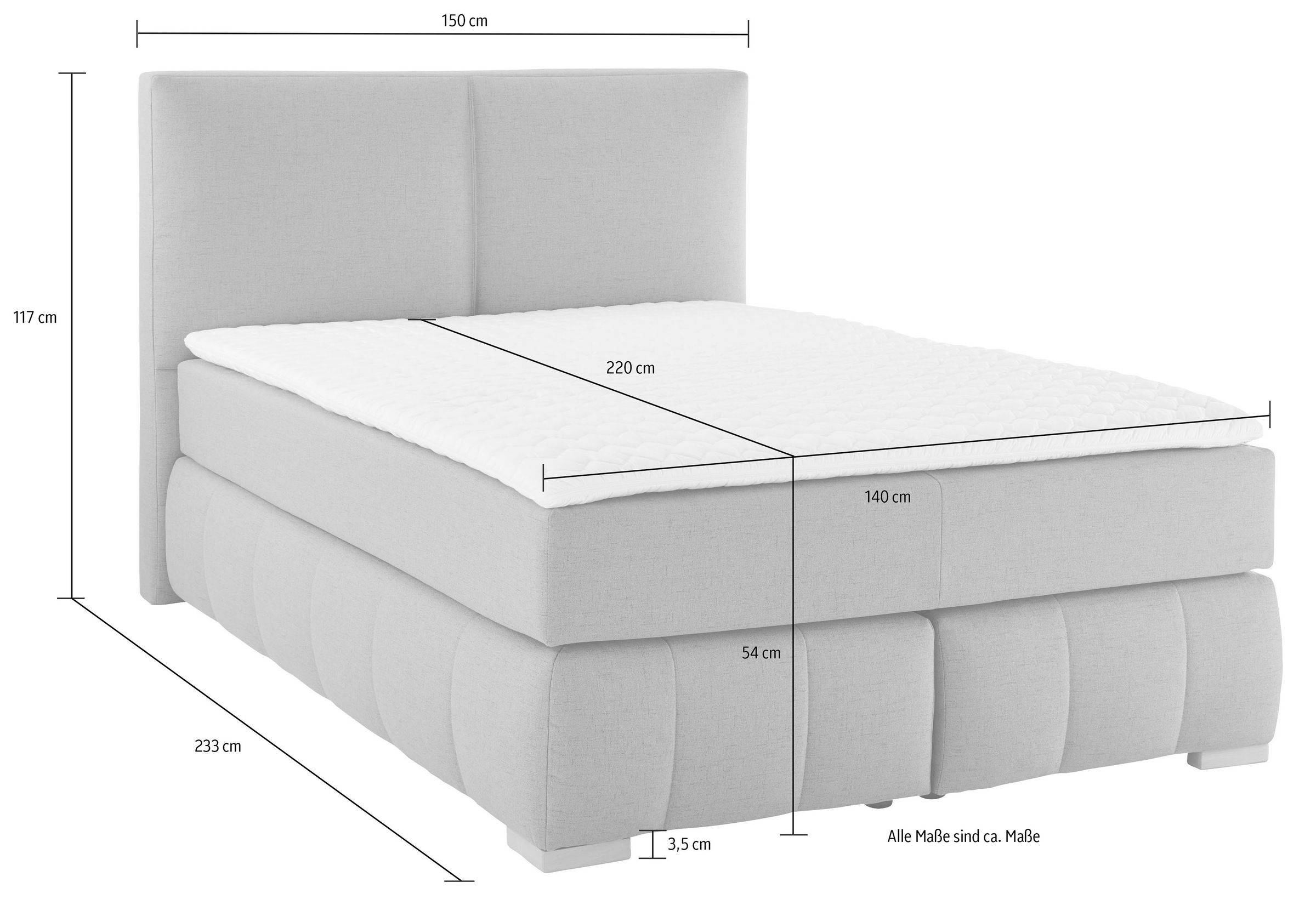 6. Bild von Guido Maria Kretschmer Home&Living Boxspringbett »Wehma«, inkl. Topper in 3 verschiedenen Matratzen, auch in Samtstoff