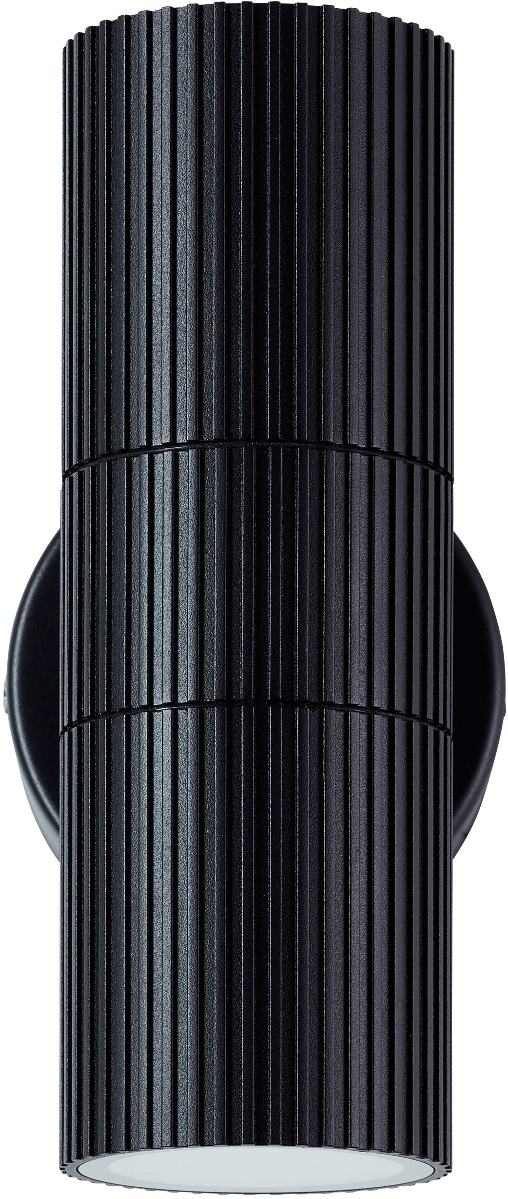 my home Außen-Wandleuchte »KEOLA« GU10 1 Stk. Up- & Down Light, GU10 , IP44, 9 x 18 x 11 cm, Aluminium/Glas, schwarz