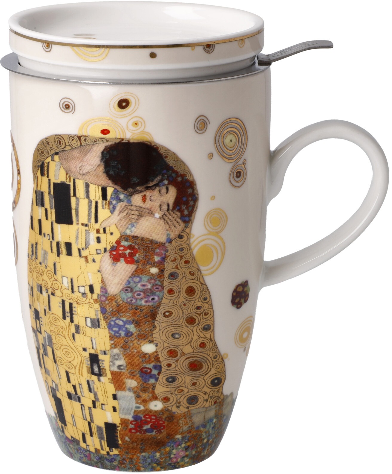 Goebel Tasse »Klimt«, Artis Orbis, Teetasse mit Deckel/Sieb, Metall, Gustav Klimt - Der Kuss