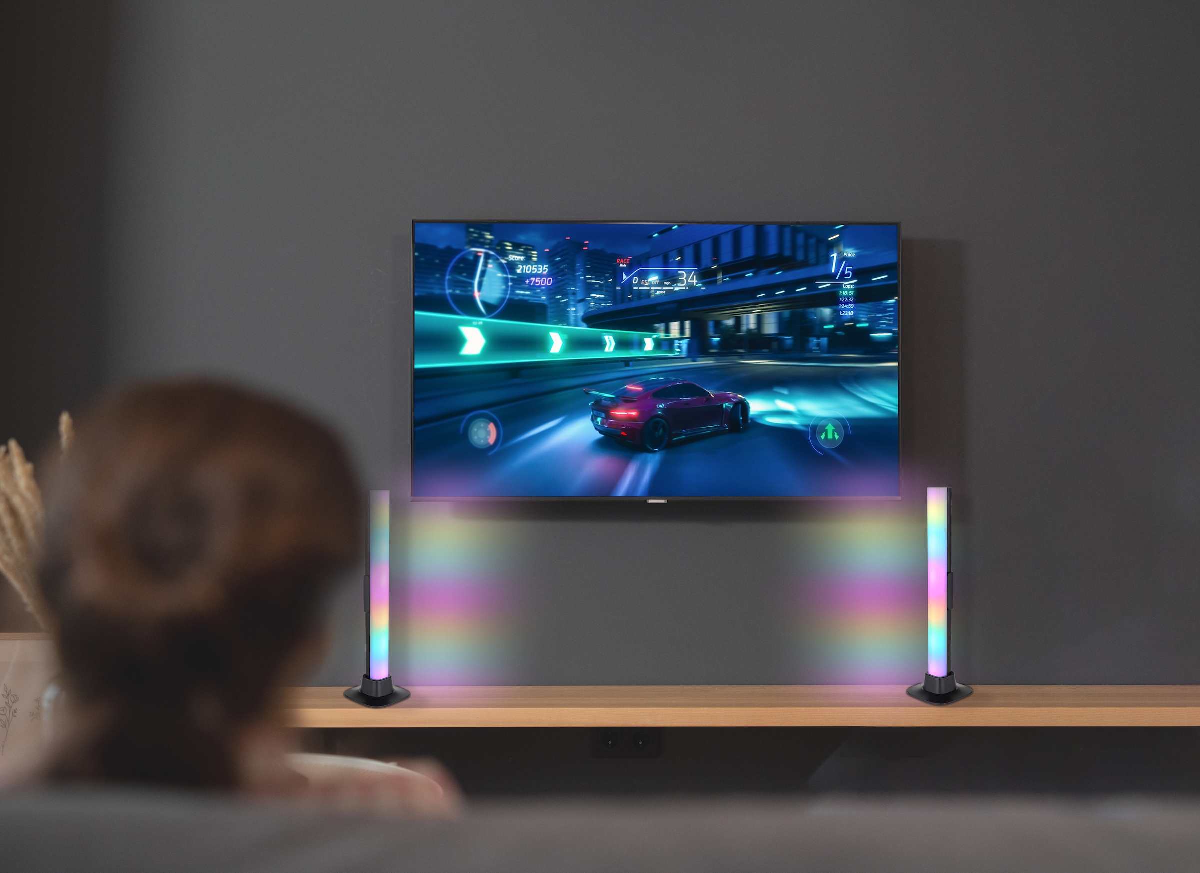 GLOBO LIGHTING Tischleuchte »POLLIVER« LED-Modul 1 Stk. Tischlampe Nachttischlampe Deko-Tischleuchte Schlafzimmer