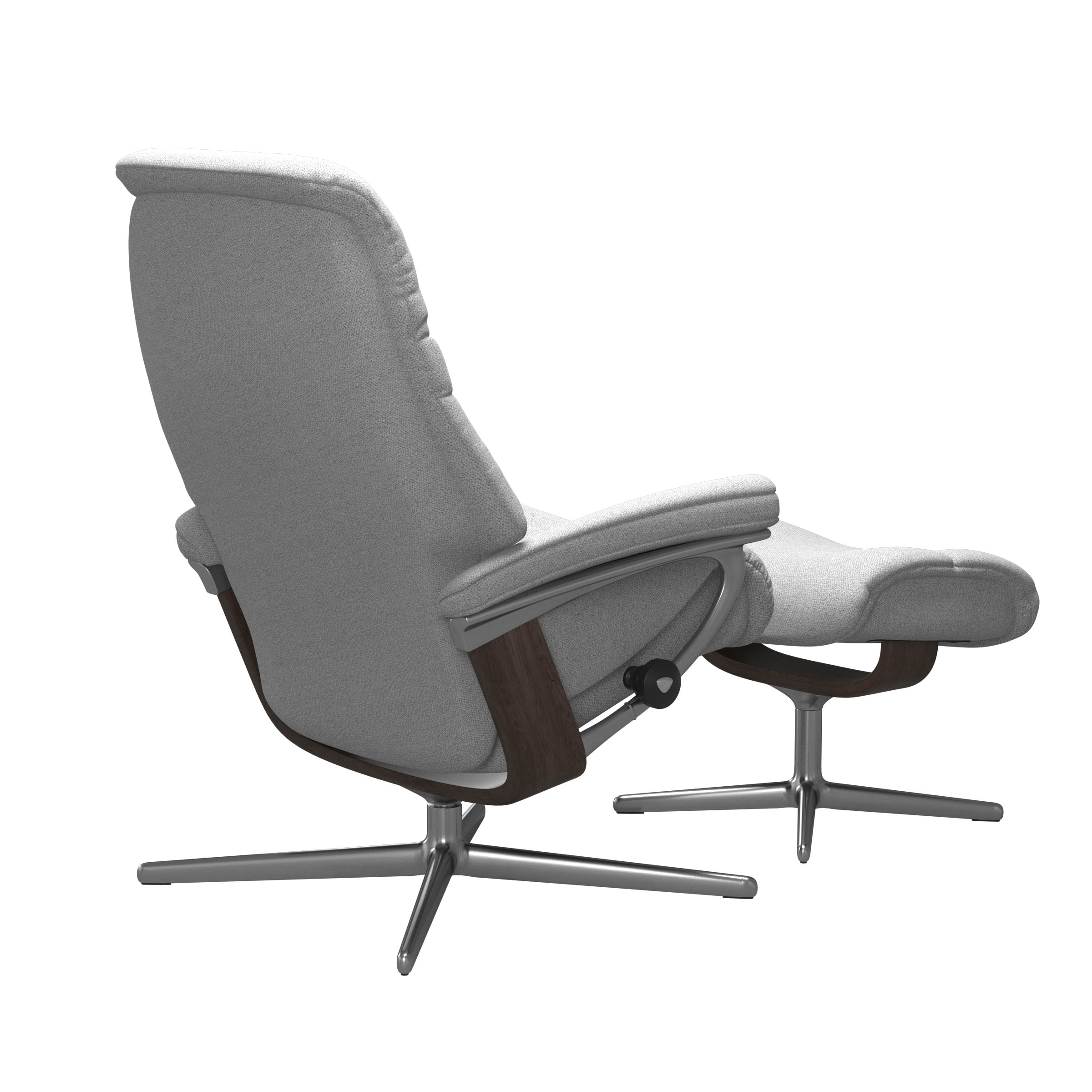 Stressless® Relaxsessel »Sunrise«, (Set, Relaxsessel mit Hocker), mit Hocker, mit Cross Base, Größe S, M & L, Holzakzent Wenge