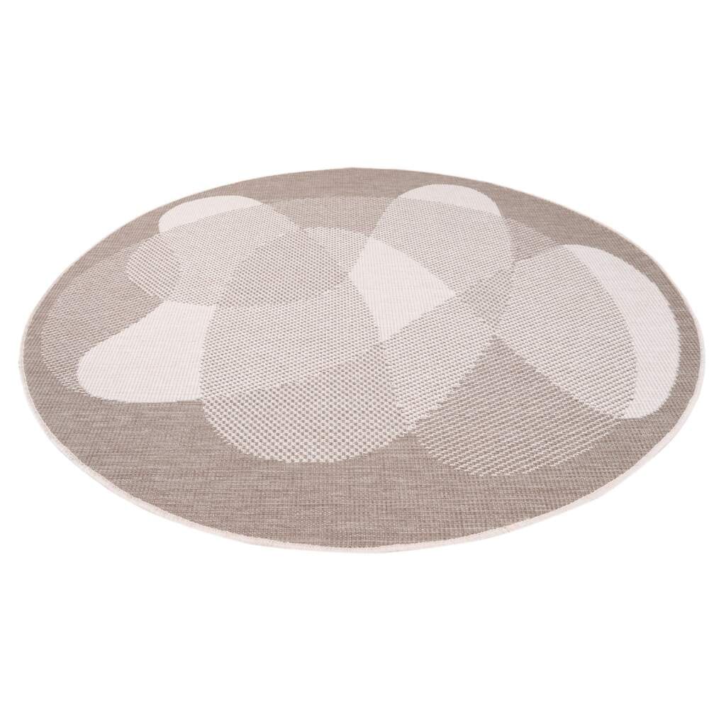 Carpet City Outdoorteppich »DUO RUG 5835« rund 5 mm Höhe Wendeteppich Wetterfest In- & Outdoor, Balkon, Terrasse, Wohnzimmer