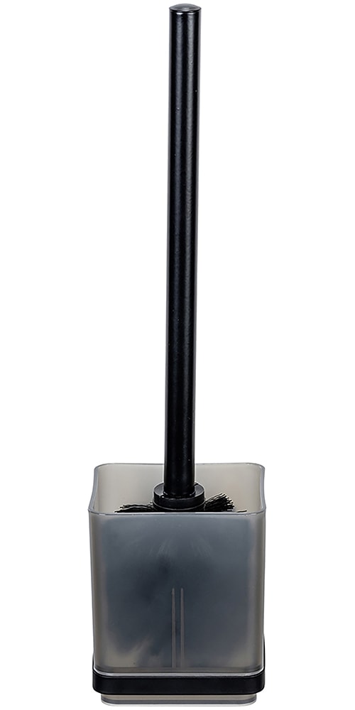 WENKO WC-Garnitur »Vacuum-Loc® Modell Quadro«, aus Edelstahl-Kunststoff, WC-Bürstenhalter mit Klobürste zur Wandbefestigung ohne Bohren