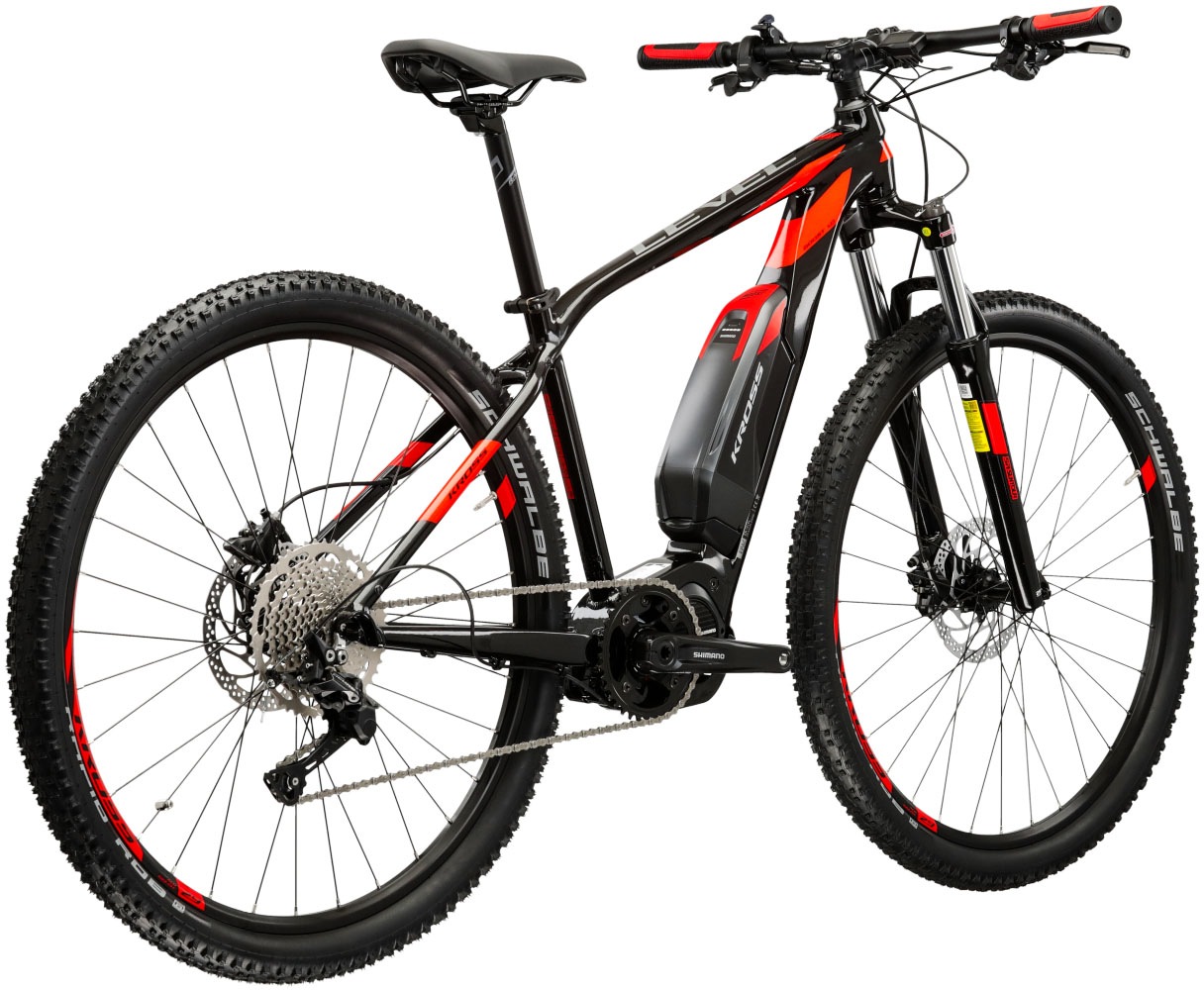 Kross E-Bike »E-MTB Level Boost 1.0 504 29 Zoll schwarz«, 10 Gang, Shimano, DEORE M6000, Mittelmotor 250 W, Pedelec, Elektrofahrrad für Damen und Herren