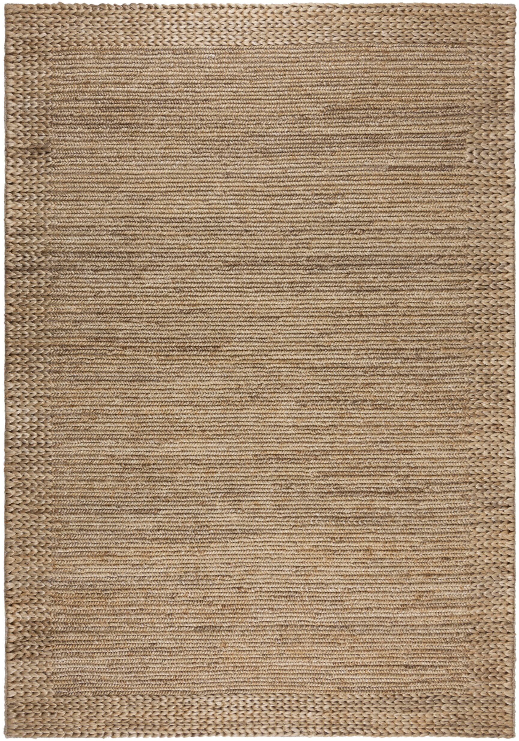 FLAIR RUGS Teppich »Drew mit Bordüre, handgewebt, aus Jute, Soumak-Handflec günstig online kaufen