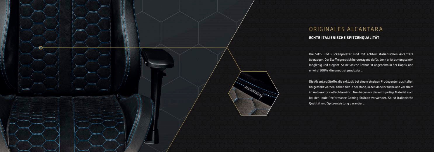 Joule Performance Gaming-Stuhl »Alcantara«, WERTIGES ECHTLEDER